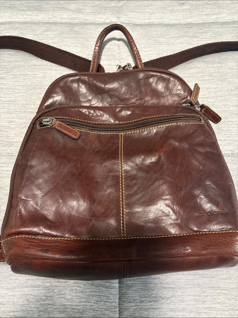 George Brown Leather Backpack